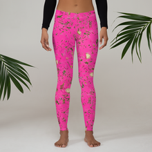 Load image into Gallery viewer, tampres tympos tympes timpos jogos kelnes saltibarsciai saltekai saltibai moteris rozines krapai agurkai geltonas fonas lietuviskas maistas dovana leggings beetroot cold beet soup pink soup lithuanian food